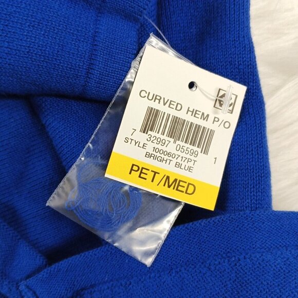 NWT KAREN SCOTT Basic Fall Raglan Sweater Petite MEDIUM Blue 100% Cotton - Picture 13 of 13